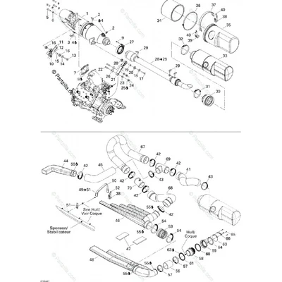 274001116 BOYAU RACCORD  *HOSE-EXHAUST  Трубка резиновая без фитингов для выхлопной системы гидроцикла