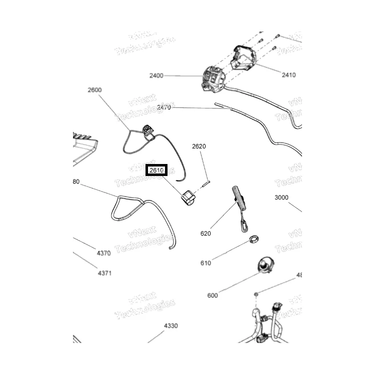 515176825 Хомут кнопки выключения двигателя Ski-Doo KILL SWITCH SUPPORT 515177310, фото 3