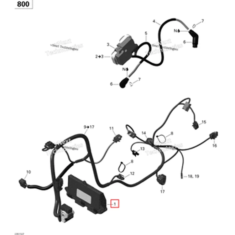 Схема сборки (отмечена позиция детали)