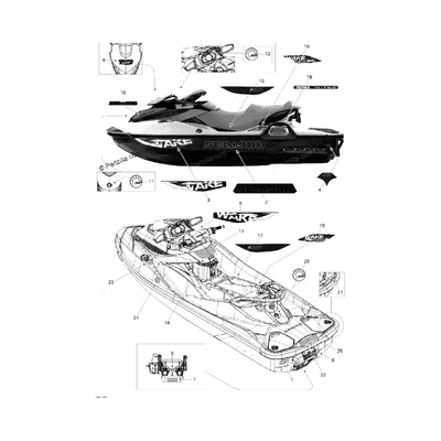 219903153 DECALQUE SEADOO*SEA-DOO DECAL  Наклейка самоклеящаяся, полимер для гидроцикла
