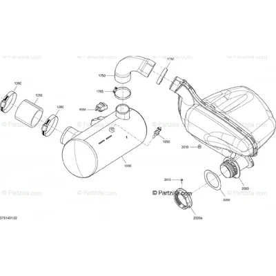 274001452 BRP EXHAUST MUFFLER | выпуск глушитель