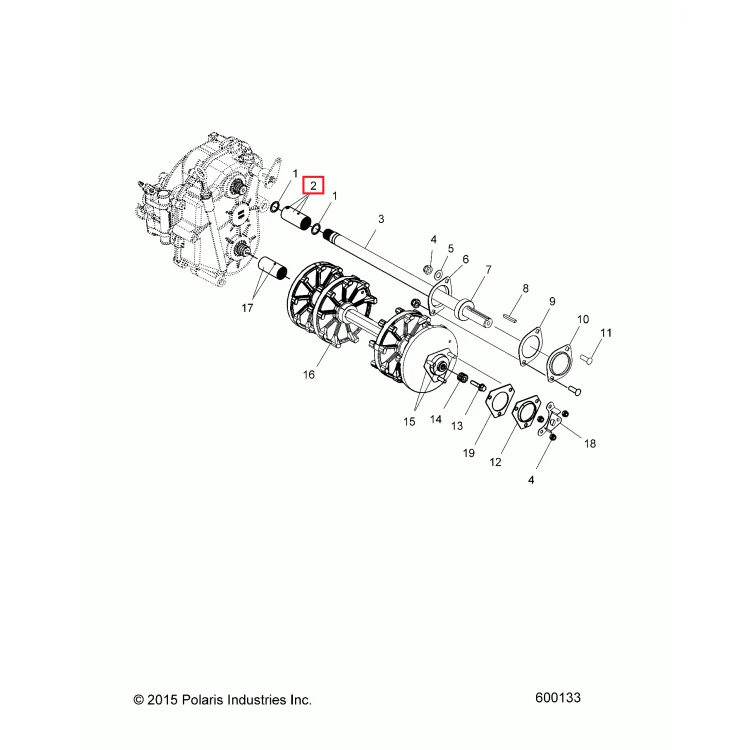 1332219 Муфта Polaris COUPLER ASM,19T,W/GREASE,LONG, фото 1