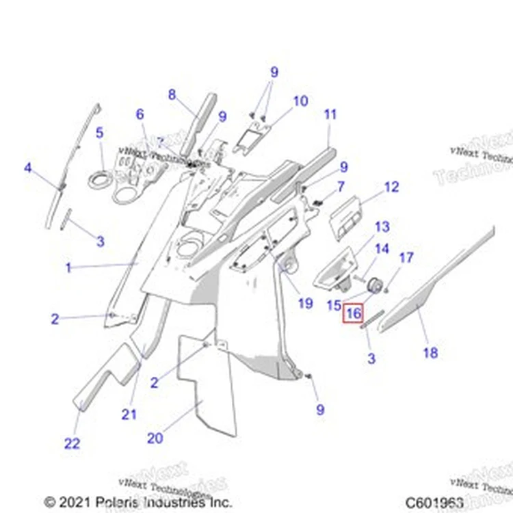 Схема сборки (отмечена позиция детали)