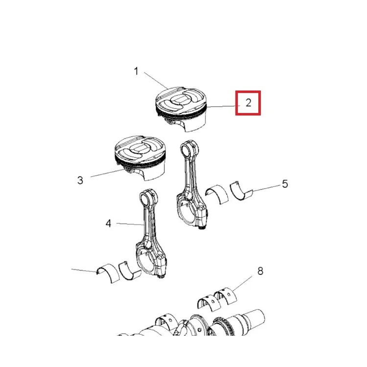 Поршневое кольцо Polaris Kit Piston Ring 2204509, фото 1
