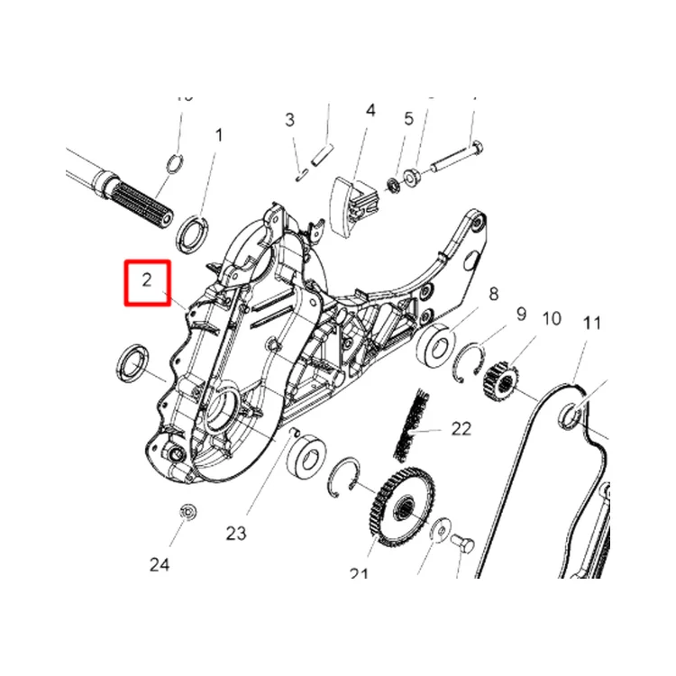 1333255 Крышка кронштейн КПП цепь для снегоходов Polaris AXYS PRO RMK 800/850 2016-2021" 1333255, фото 1