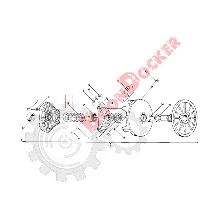 7041148 Пружина ведущего вариатора 100/275 для снегоходов Polaris 800 AXYS PRO RMK 2016-2017" 7041148, фото 2