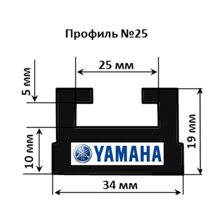 Склиза Yamaha 25-64.00-3-01-01 SMA-8ET92-00-BK, SMA-8HR92-00-BK, фото 1