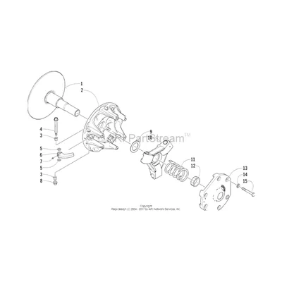 0646-747 Болт грузика вариатора Arctic Cat PIN, CAM ARM