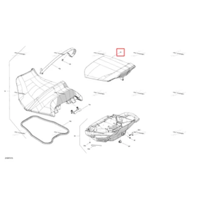 B 562, пассажира сиденье Torx в сборе Sea-Doo 269004326