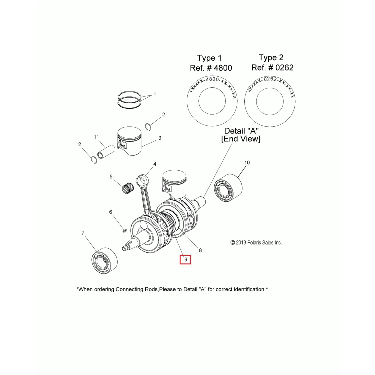 5138548 Шестерня привода маслонасоса Polaris GEAR-PUMP DRIVE 10 START 3090254 5133689 , фото 1