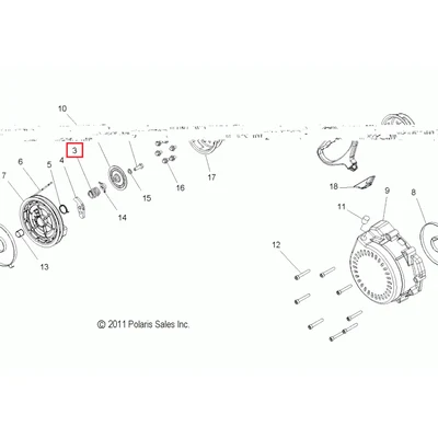 3022313 Пружина стартера ручного Polaris