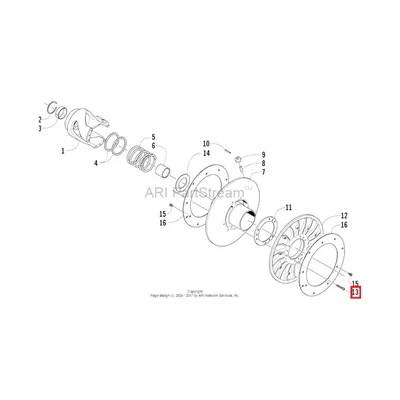 1623-517 Болт хеликса M8 Arctic Cat 