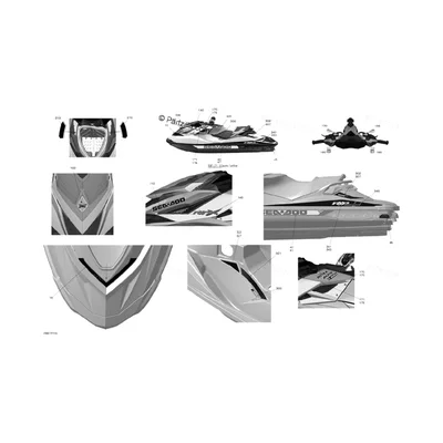 219904545 DECALQUE SEADOO*SEA-DOO DECAL Наклейка капота SEA-DOO