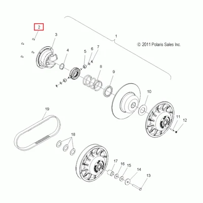 3235592 Болт вариатора ведомого Polaris SCREW-CAP TORX SFCH1/4-28X.625 3233996 3234381 