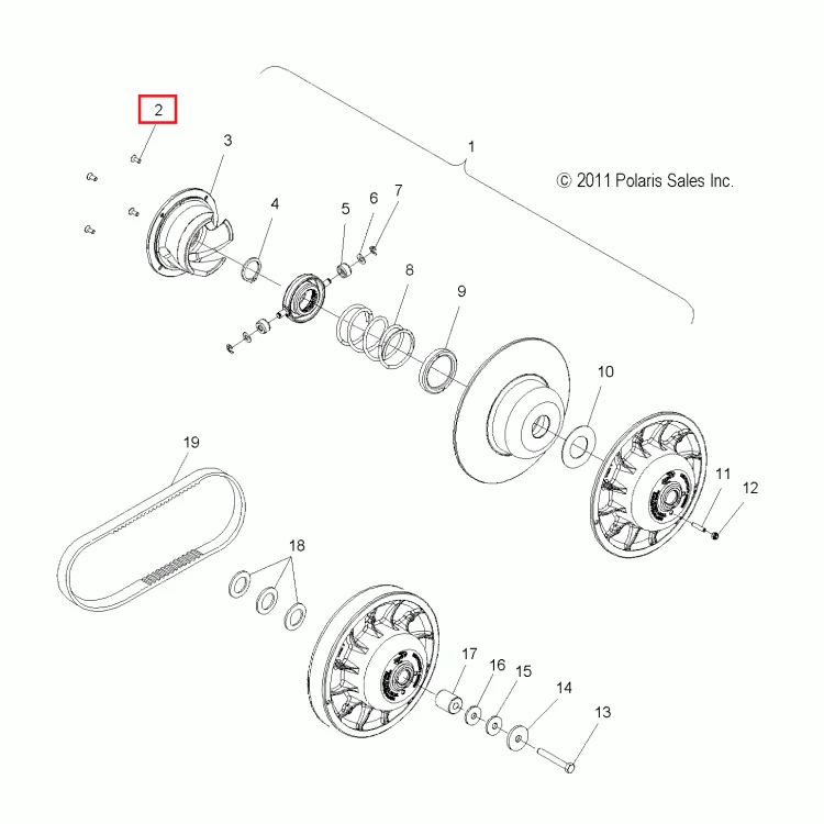 3235592 Болт вариатора ведомого Polaris SCREW-CAP TORX SFCH1/4-28X.625 3233996 3234381 , фото 1