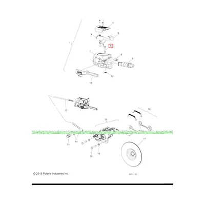 Шплинт ручки тормозной RMK Polaris KIT, PIVOT PIN W/SNAP RING (INCL. 10) 2201946