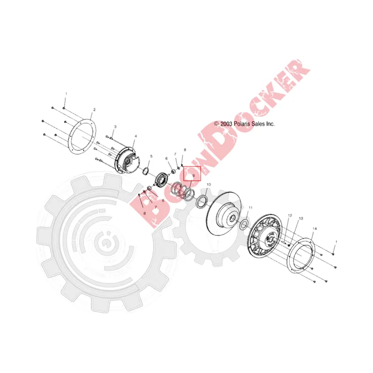 7043063 Пружина ведомого вариатора для снегоходов Polaris 800 RMK/PRO RMK / 800/850 AXYS PRO RMK 7043063, фото 2