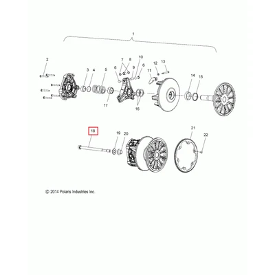 7518412 Болт вариатора ведущего Polaris 7517501 7519208 