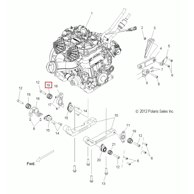 3022409 Подушка двигателя Polaris (3022697 3023290), фото 2