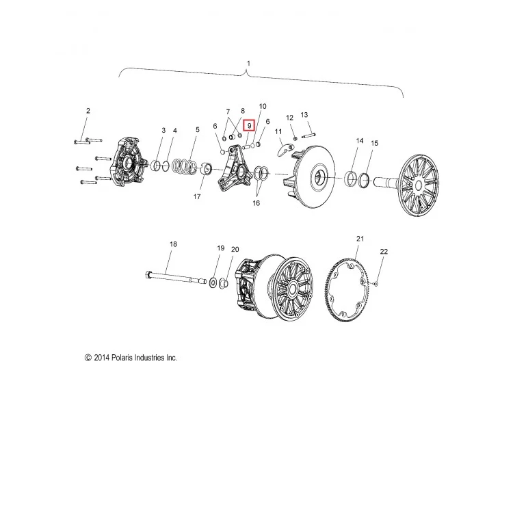 5133079 Штифт втулки паука Polaris PIN-ROLLER,1",SBN , фото 1