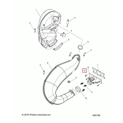 Болт выпускного коллектора Polaris SCREW(10) 7517322
