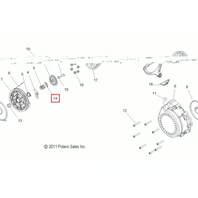 3022324 Направляющая храповика ручного стартера Polairs