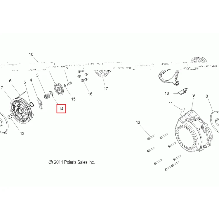 3022324 Направляющая храповика ручного стартера Polairs, фото 1