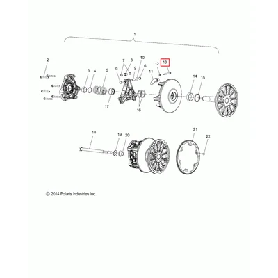 7515105 Болт груза вариатора Polaris PIN, WT.,HARDENED 7512266 3235320 7541906