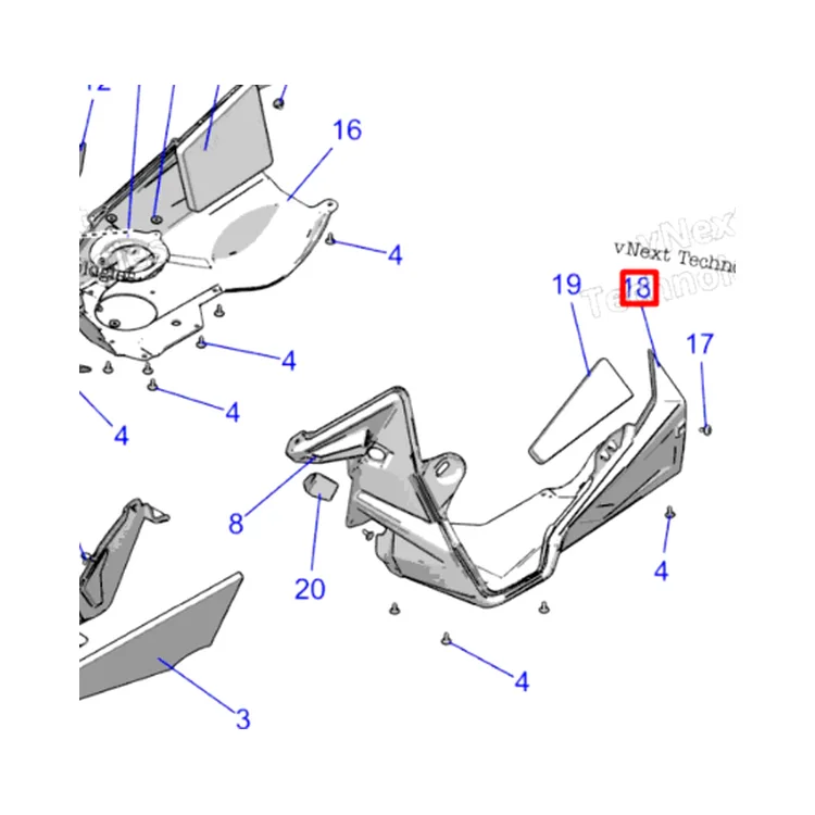 5456592 Панель нижняя левая Polaris Matryx 5465773 2637767 , фото 1
