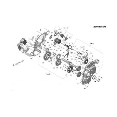 Комплект шестерёнок в коробку передач квадроцикла BRP/CanAm OUTLANDER/RENEGADE 800 420281288
