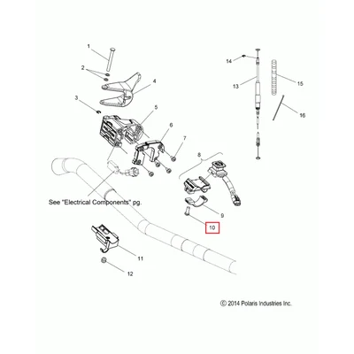 Болт крепления выключателя двигателя Polaris SCREW 7512076