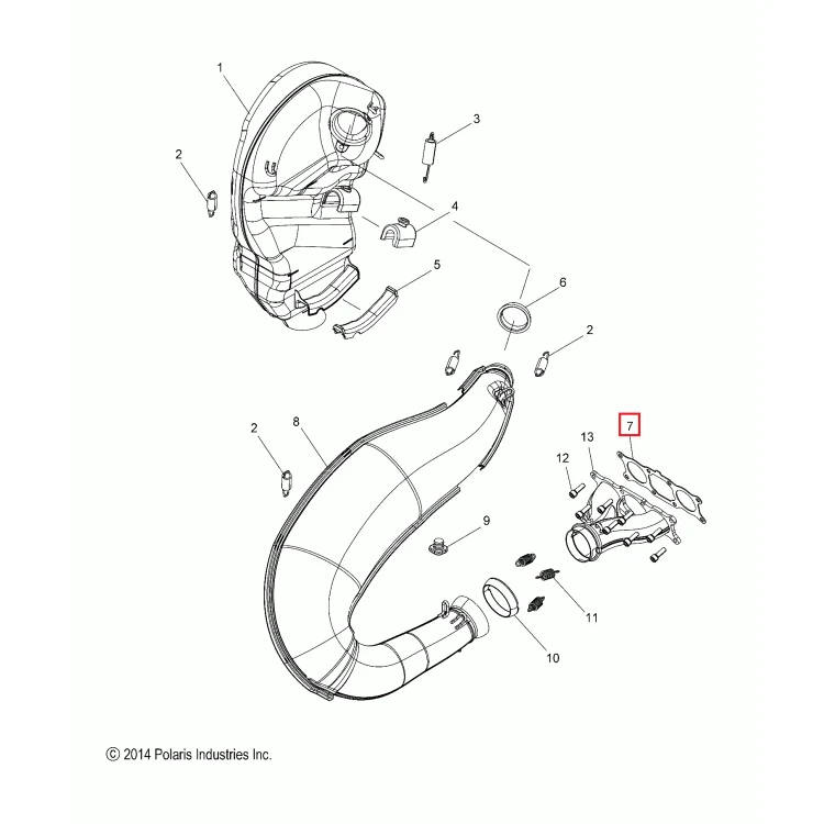 5813159 Прокладка выпускного коллектора AXYS Polaris GASKET, EXHAUST, 4 BOLT, фото 1
