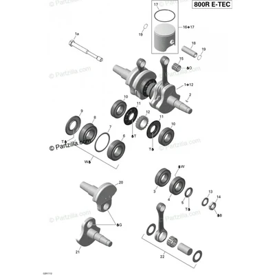 Подшипник Ski-Doo BALL BEARING 420832631