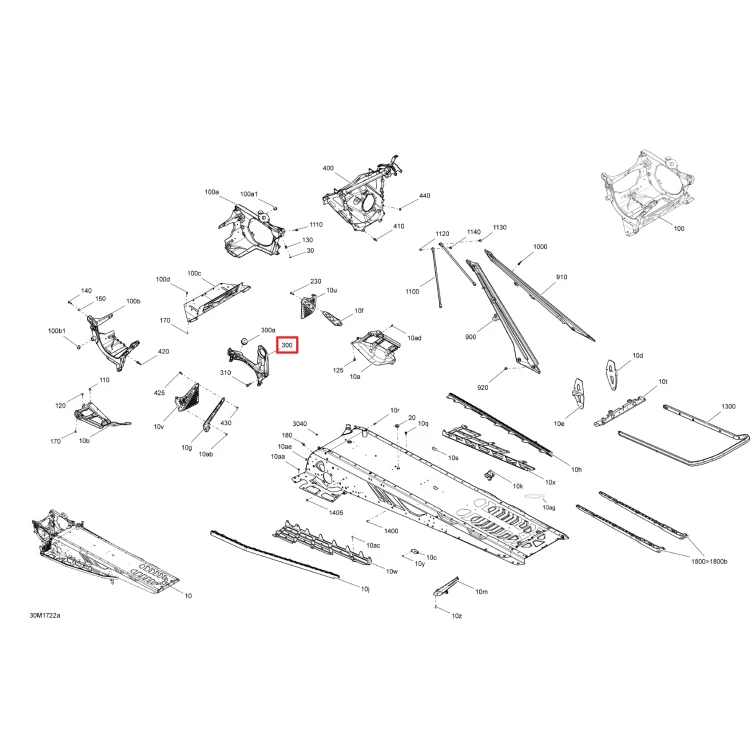 518333783 Кронштейн крепления двигателя G4 Ski-Doo ASSEMBLY BRACE 518328485 518333692 518328693, фото 1
