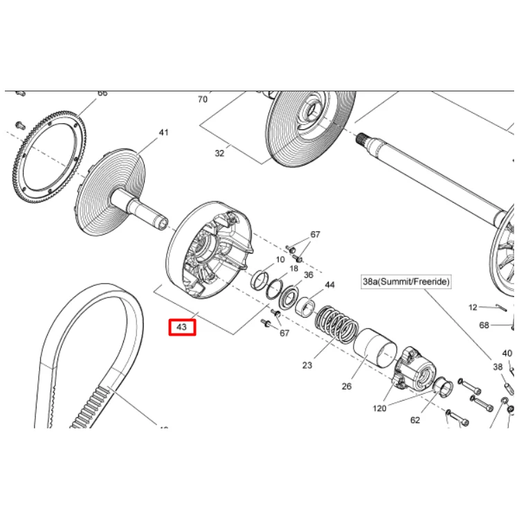 417223444 Щека вариатора Ski-Doo, фото 1