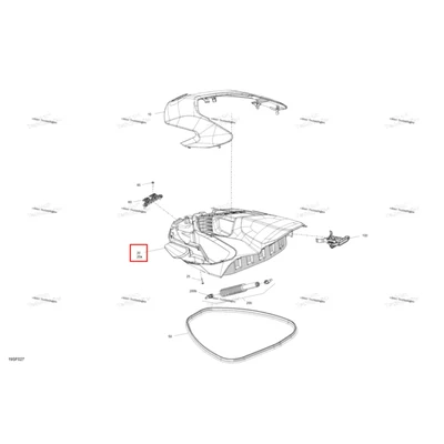 Глубокий чёрный нижний капот включает 20 to 20 a Sea-Doo GTR 300 X (2026) (269502390)