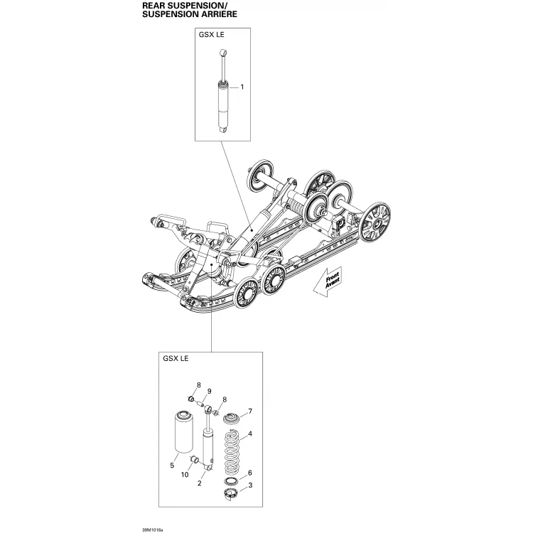 503193535 Амортизатор снегохода BRP 503191588 503192023 503192075 , фото 1