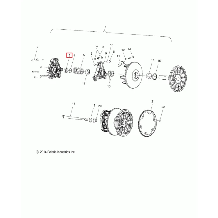 3514347 Втулка вариатора Polaris BEARING-SLEEVE, фото 1