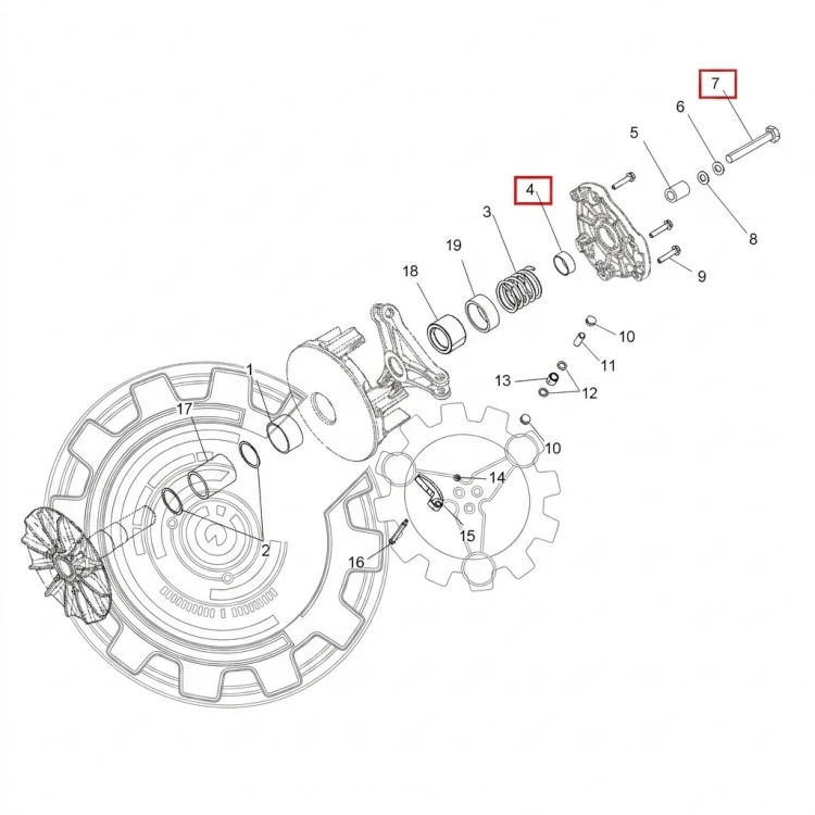 3514684 Втулка скольжения крышки ведущего вариатора для квадроциклов Polaris 3514684, фото 1