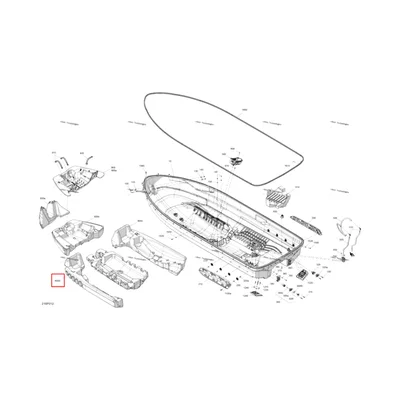 Левый Center поплавок Hull Sea-Doo GTR 300 X (2026) (292002230)