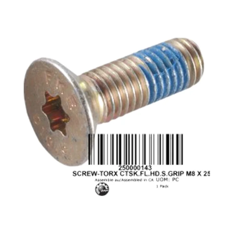 250000143 SCREW-TORX CTSK.FL.HD.S.GRIP M8 X 25  Болт M8 X 25, фото 1