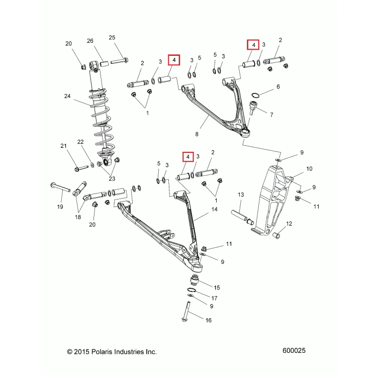 Втулка рычага AXYS Polaris BUSHING-PIVOT 5451498, фото 1