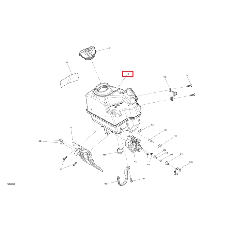861805557 519000369 Бак масляный G4 Ski-Doo OIL TANK 519000346 519000357 519000328 519000377, фото 1