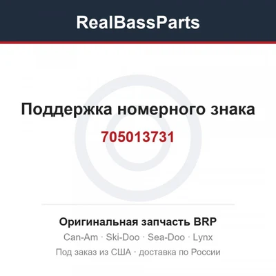 705013731 Поддержка номерного знака