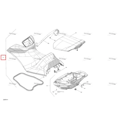 Steel серый водителя сиденье в сборе включает 10 to 10 h Sea-Doo GTR 300 X (2026) (269003772)