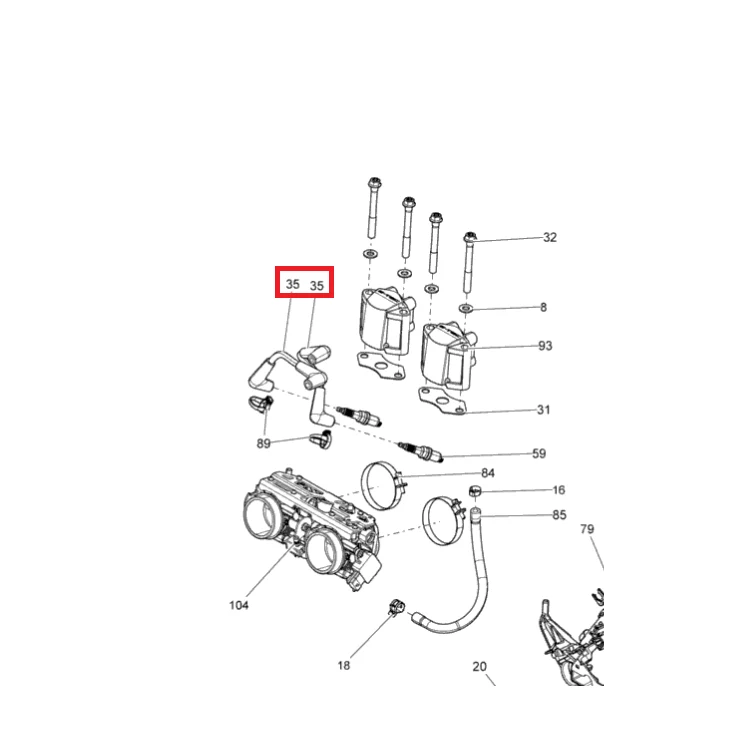 512061126 512060094 Провод свечной высоковольтный зажигания Ski-Doo IGNITION CABLE, фото 2