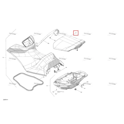 Spartan красный пассажира сиденье в сборе Sea-Doo GTR 300 X (2026) (269003970)