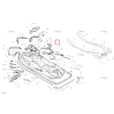 Задний поручень Sea-Doo RXP (2016) (291004414)