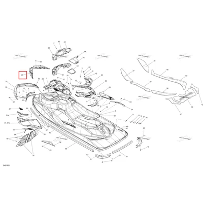 Дефлектор Sea-Doo RXP (2016) (291004367)