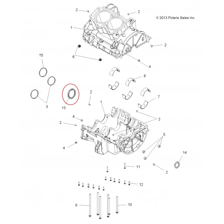 3610152 Сальник коленвала 55.7x74x7.5 mm для квадроциклов Polaris SPORTSMAN 850/1000 2009-2026" 3610152, фото 2